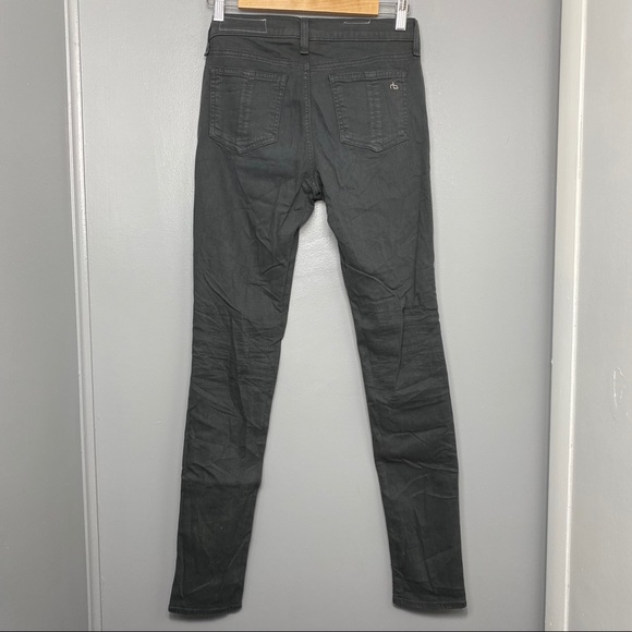 RAG & BONE Distressed Charcoal Skinny Jeans - Picture 7 of 7
